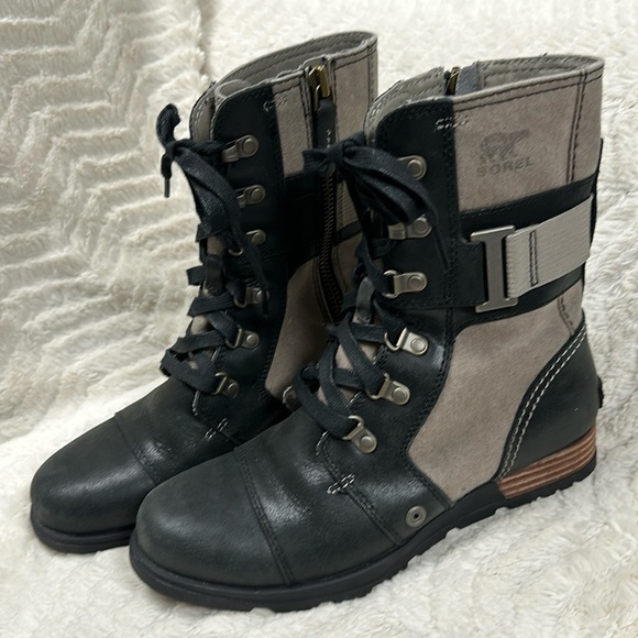 Sorel Major Carly Lace Up Leather/Canvas Boot Women’s US 7.5 NWOT Never Worn! - Picture 1 of 8